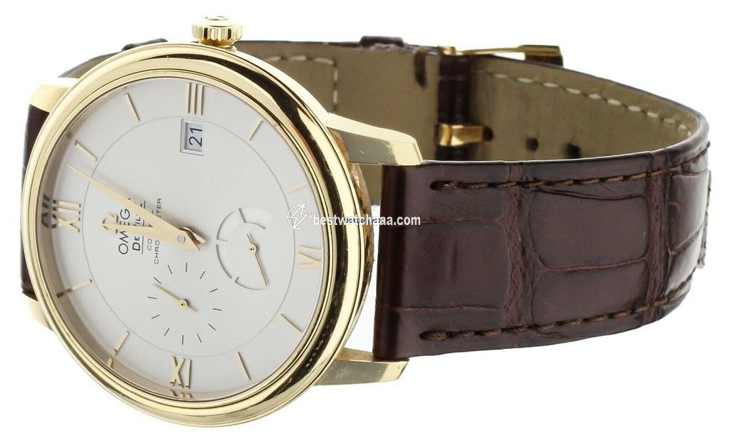 IMG_9081 Omega De Ville Prestige Mens watch Unisex Automatic Yellow gold 414.53.40.21.02.002 Replica 4