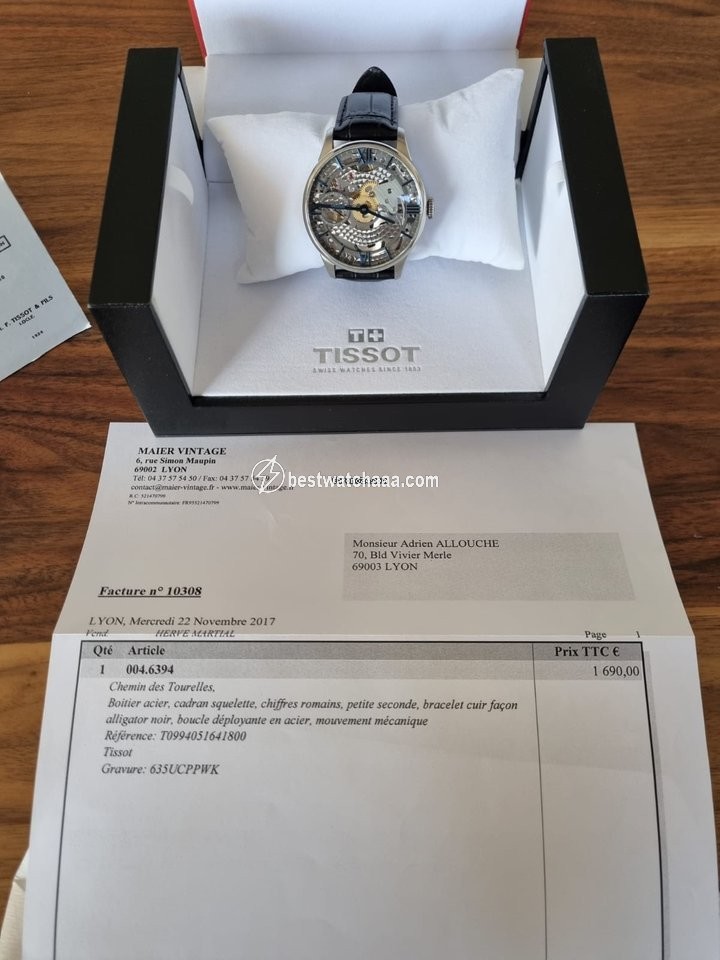 IMG_9081 Tissot Chemin de Tourelles Mens watch Unisex Manual winding Steel T099.405.16.418.00 Replica 4