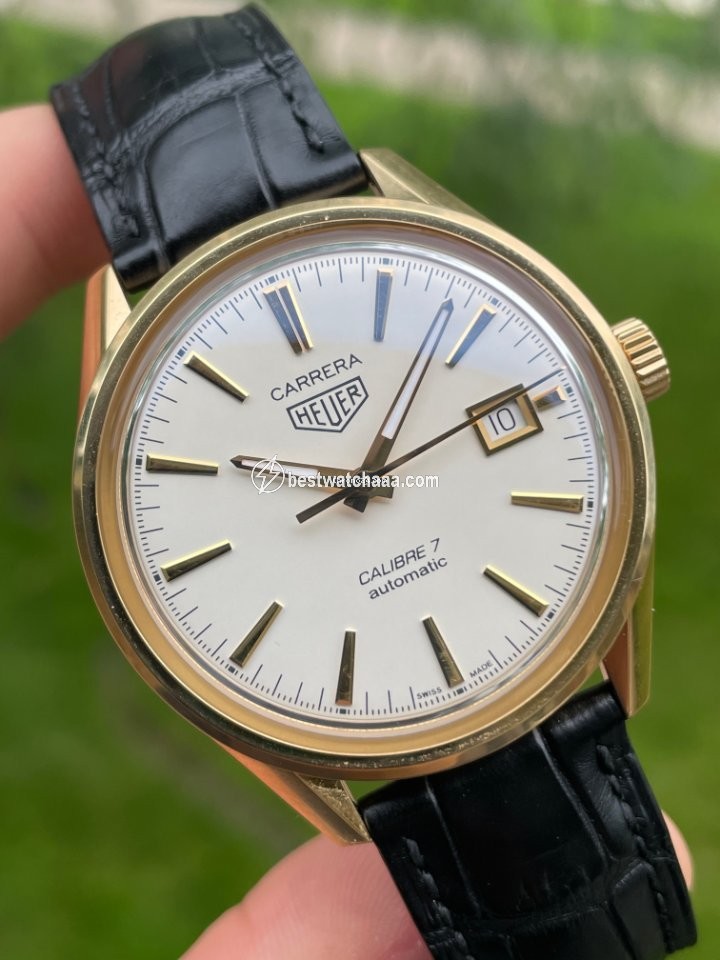 IMG_9081 TAG Heuer Carrera Calibre 7 Mens watch Unisex Automatic Yellow gold WAR2140.FC8159 Replica 4