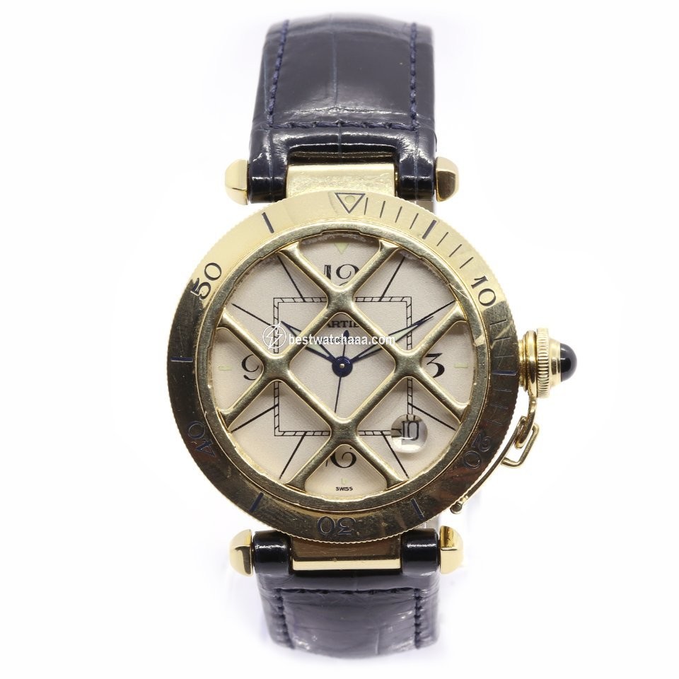 IMG_9081 Cartier Pasha Mens watch Unisex Automatic Yellow gold 1021 Replica 4