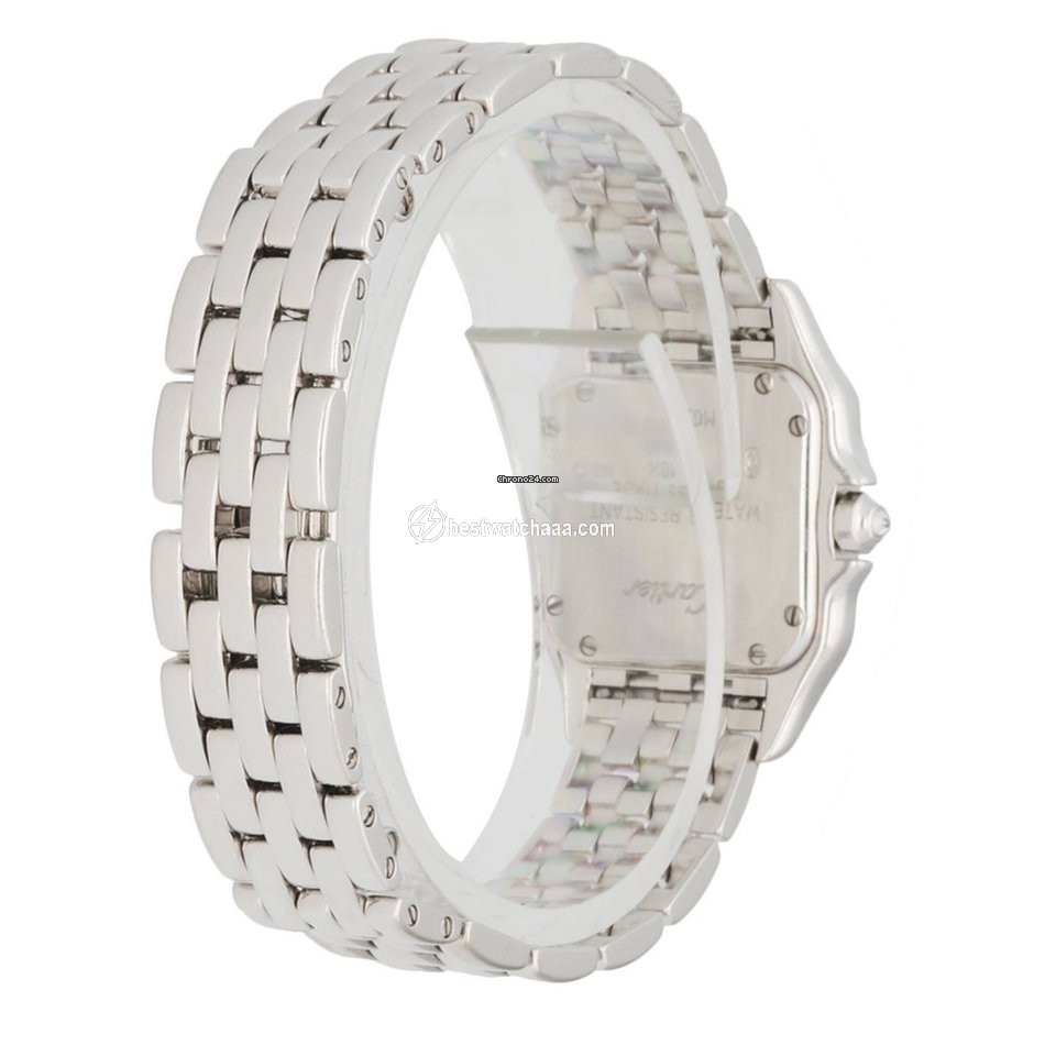 IMG_9081 Cartier Panthere Womens watch Quartz White gold 1660 Replica 4