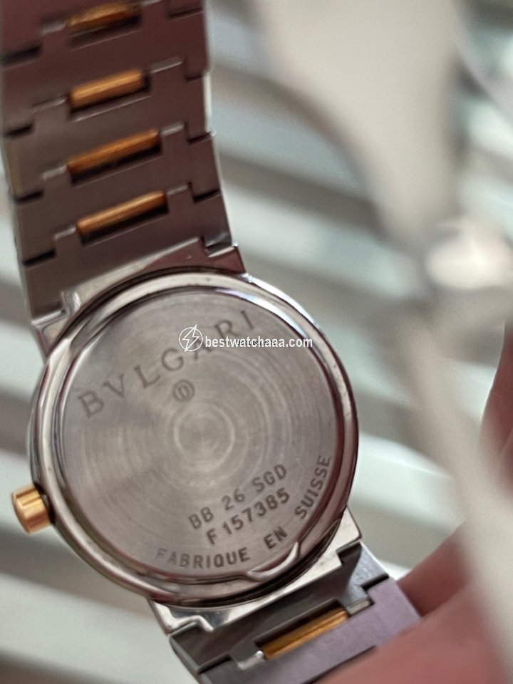 IMG_9081 Bulgari Bulgari Womens watch Quartz Gold Steel BB26SGD Replica 4