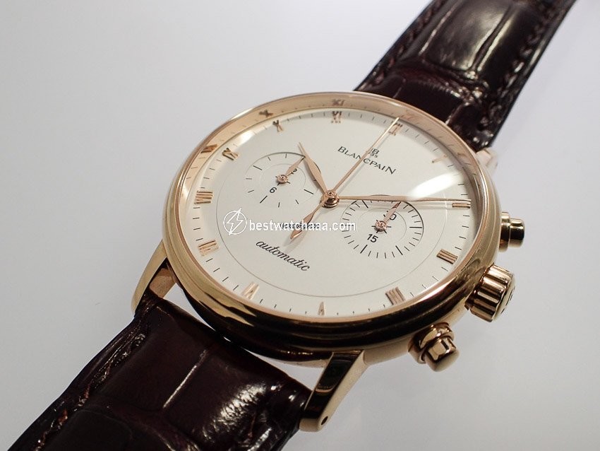 IMG_9081 Blancpain Villeret Mens watch Unisex Automatic Rose gold 4082-3642-55B Replica 4
