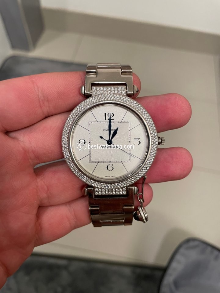 IMG_9081 Cartier Pasha Mens watch Unisex Automatic White gold WJ1202M9 Replica 4