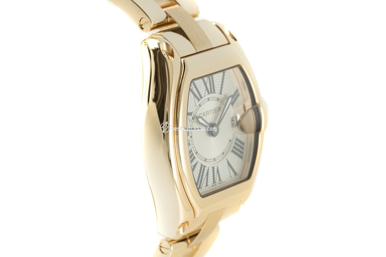 IMG_9081 Cartier Roadster Mens watch Unisex Quartz Yellow gold W62018V1 Replica 4