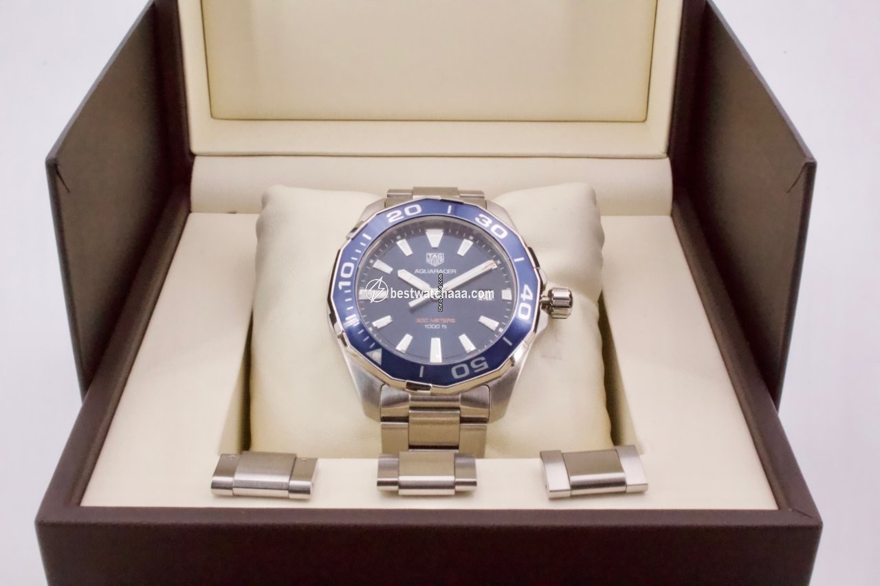 IMG_9081 TAG Heuer Aquaracer Mens watch Unisex Quartz Steel WAY101C.BA0746 Replica 4