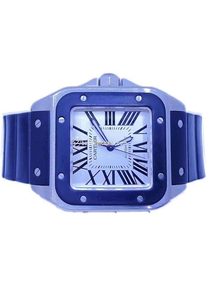 IMG_9081 Cartier Santos 100 Mens watch Unisex Automatic Steel 100 XL 2656 Replica 4