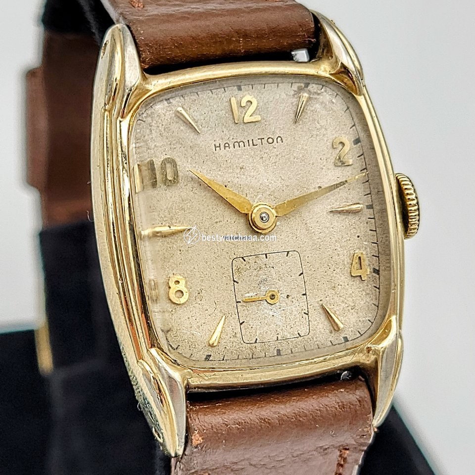 IMG_9081 Hamilton Mens watch Unisex Manual winding Gold Steel Hamilton Grade 747 Replica 4