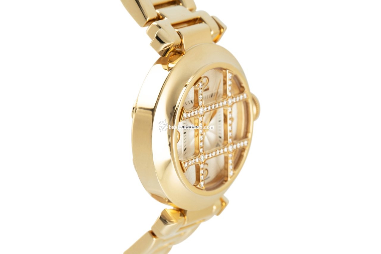 IMG_9081 Cartier Pasha Womens watch Automatic Yellow gold 2399 Replica 4