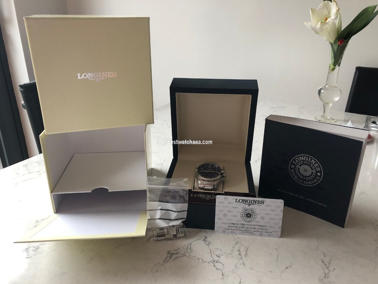 IMG_9081 Longines Conquest Mens watch Unisex Automatic Steel L3.687.4.99.6 Replica 4
