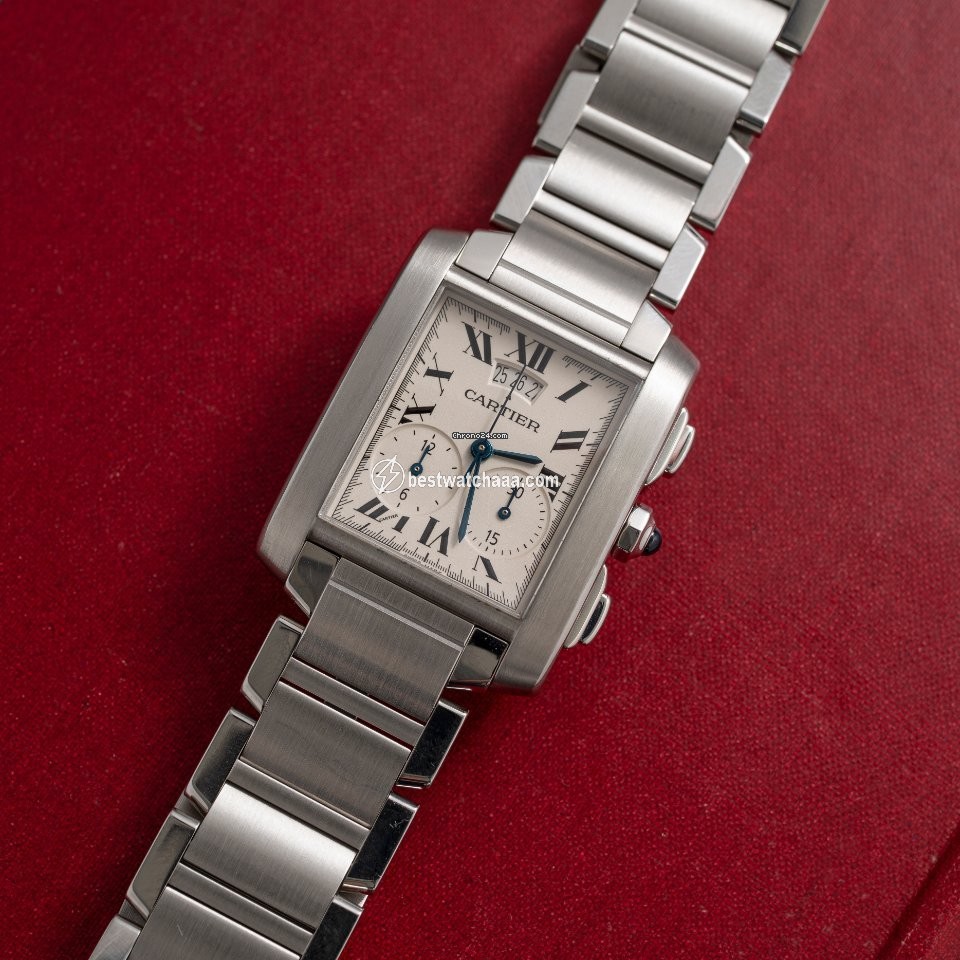 IMG_9081 Cartier Tank Francaise Mens watch Unisex Quartz Steel 2653 Replica 4