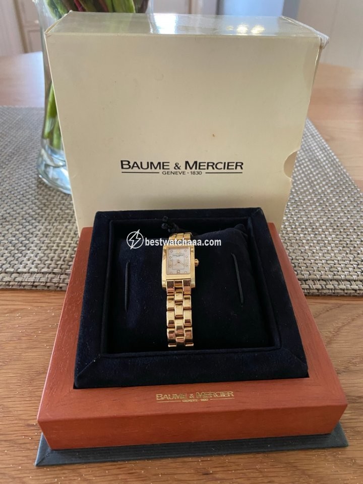 IMG_9081 Baume & Mercier Hampton Womens watch Quartz Yellow gold M0A08394 serial number 3671863 Replica 4