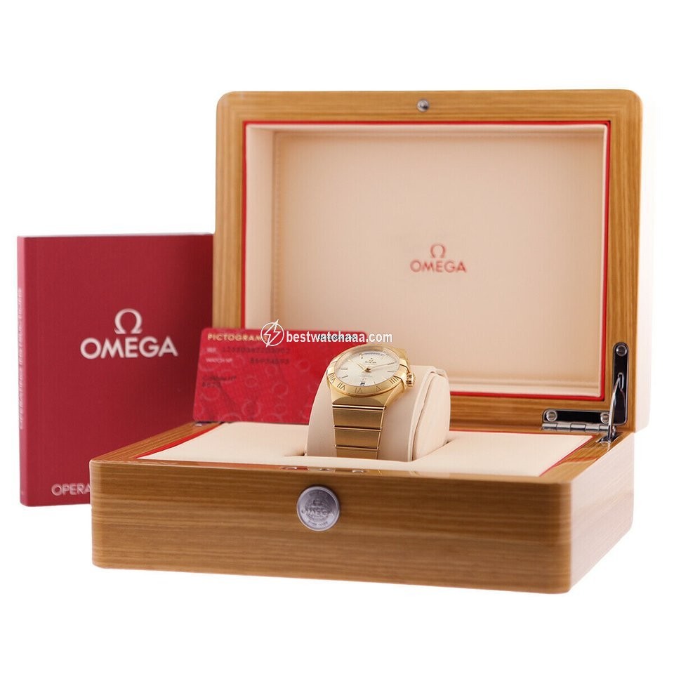 IMG_9081 Omega Constellation Day-Date Mens watch Unisex Automatic Yellow gold 123.50.38.22.02.002 Replica 4