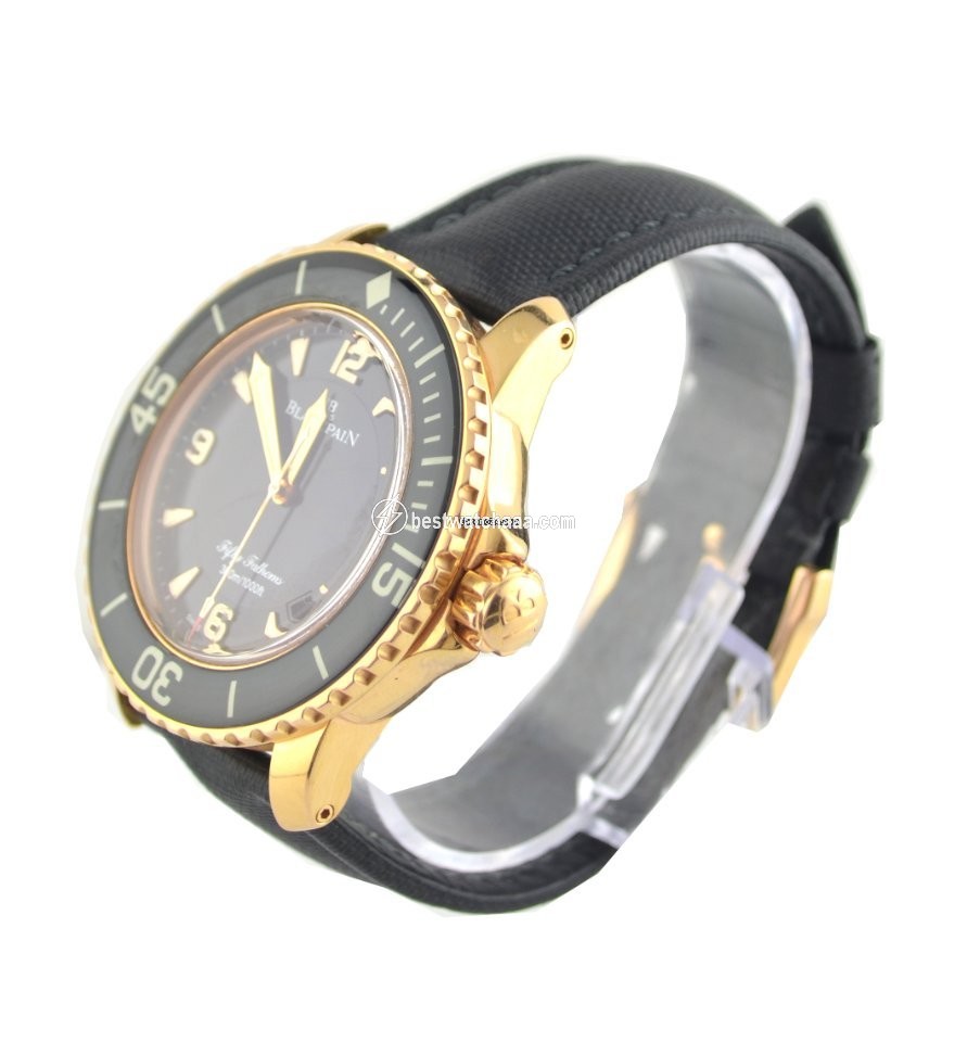 IMG_9081 Blancpain Fifty Fathoms Mens watch Unisex Automatic Rose gold 5015-3630-52 Replica 4