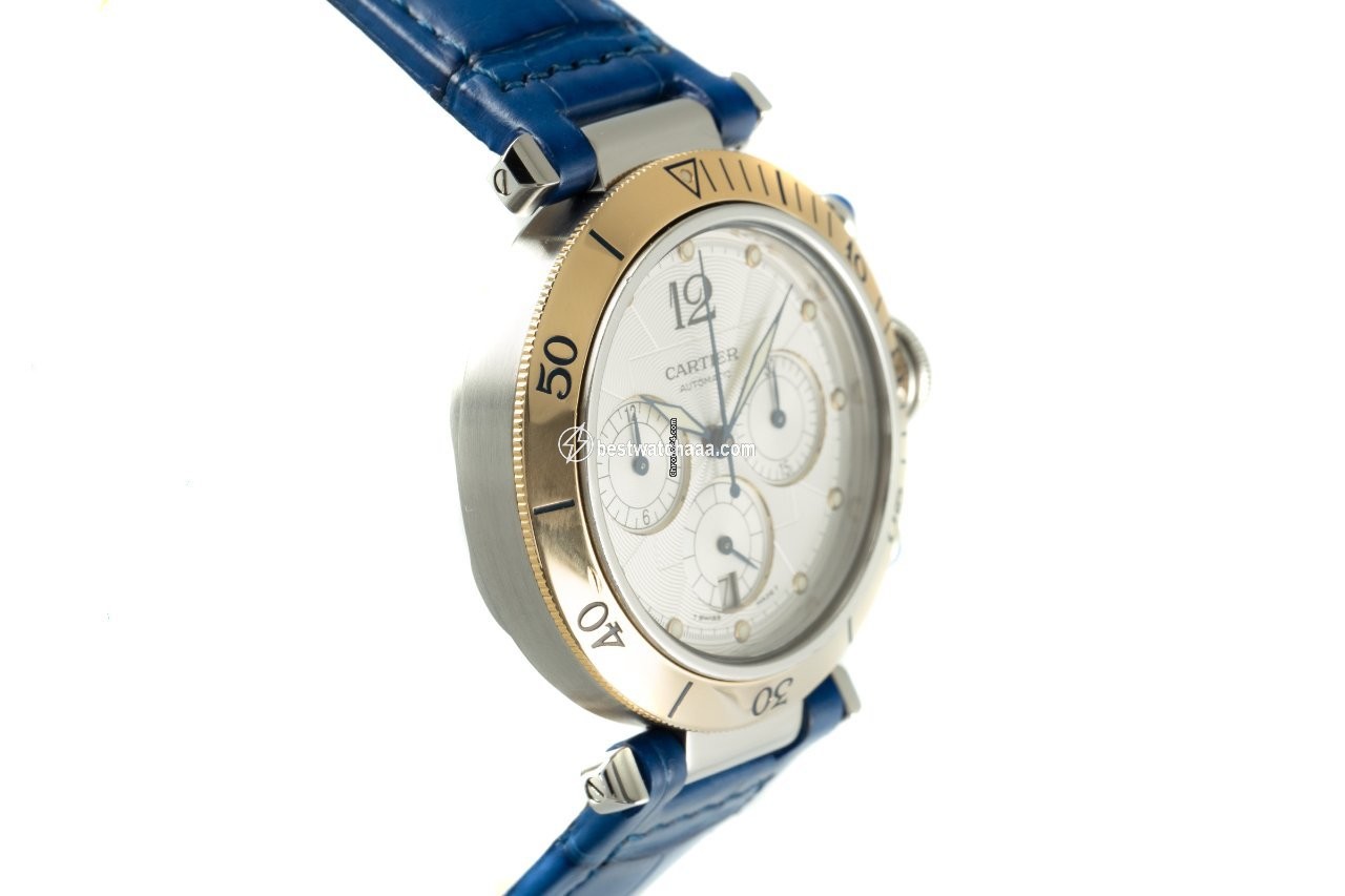 IMG_9081 Cartier Pasha Mens watch Unisex Automatic Gold Steel 2113 Replica 4