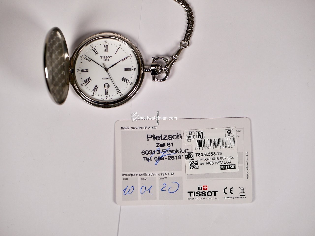 IMG_9081 Tissot Mens watch Unisex Quartz Steel T83.6.553.13 Replica 4