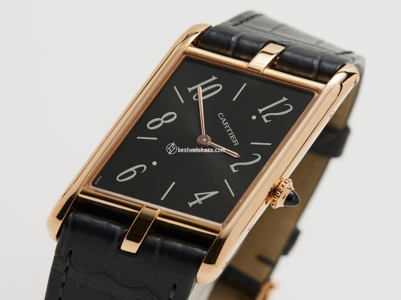 IMG_9081 Cartier Tank Mens watch Unisex Manual winding Rose gold WGTA0043 Replica 4