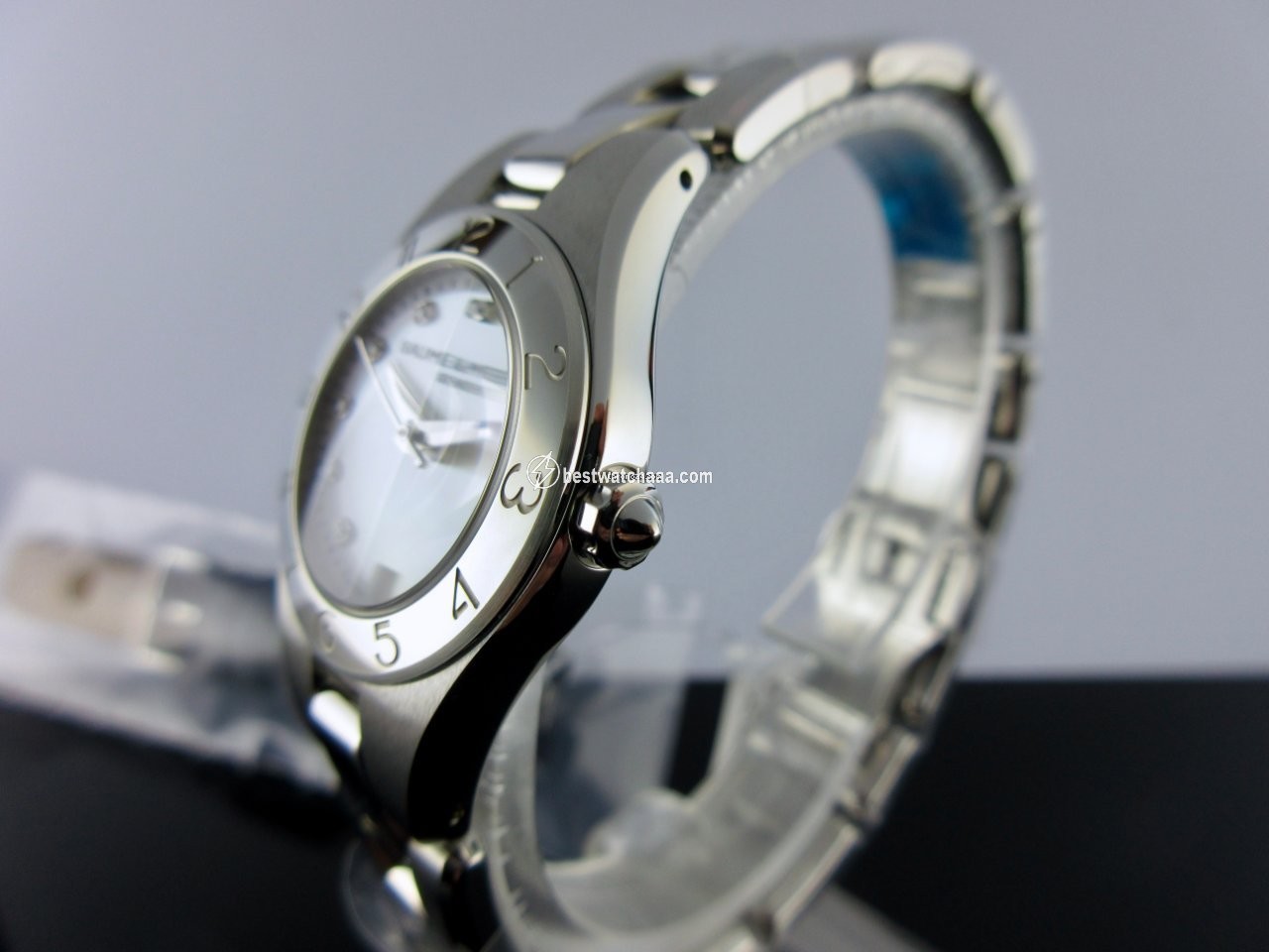 IMG_9081 Baume & Mercier Linea Womens watch Quartz Steel MOA10011 Replica 4