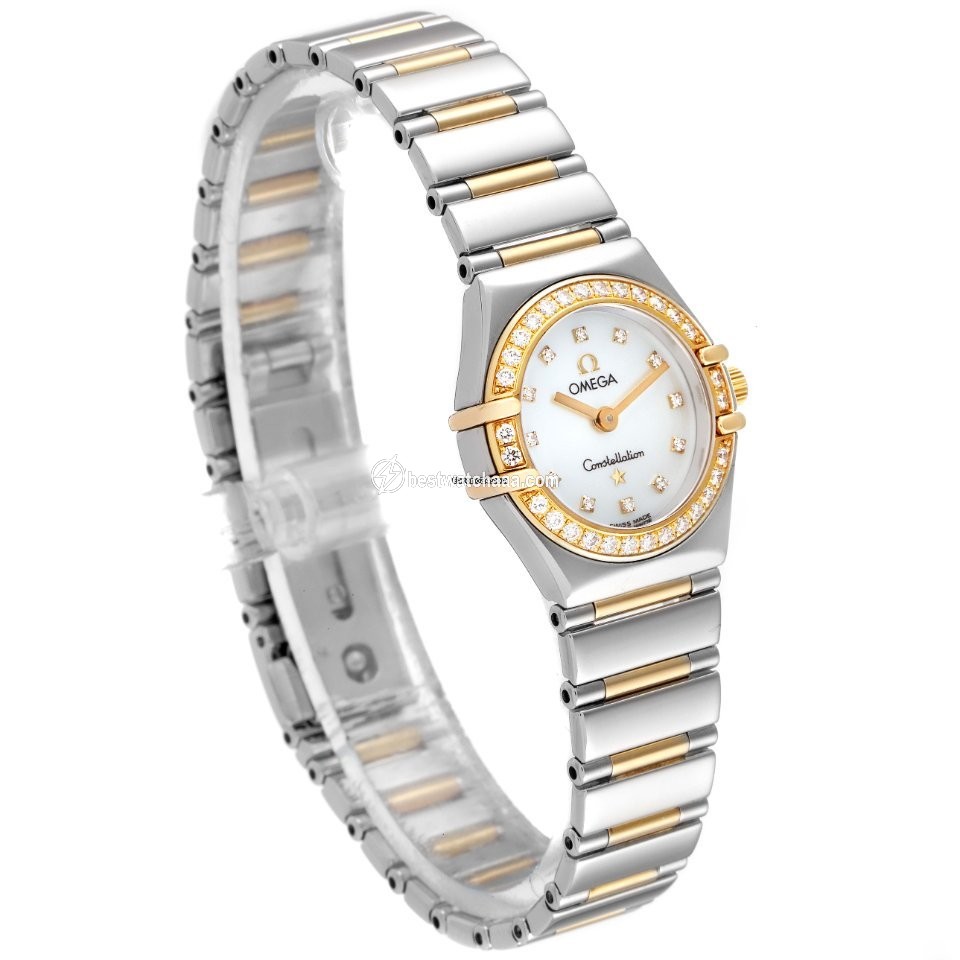 IMG_9081 Omega Constellation Ladies Womens watch Quartz Gold Steel 1365.75.00 Replica 4