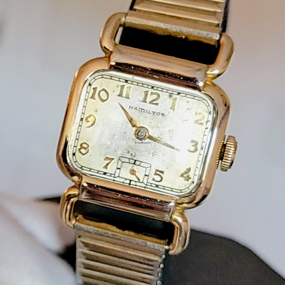 IMG_9081 Hamilton Mens watch Unisex Manual winding Gold Steel Hamilton Grade 987A Replica 4
