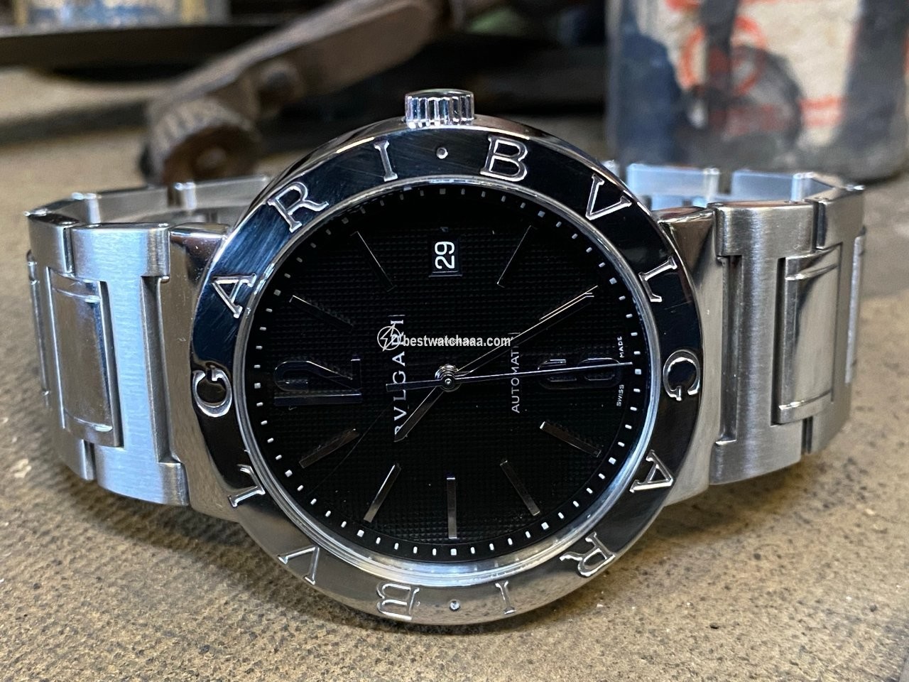 IMG_9081 Bulgari Bulgari Mens watch Unisex Automatic Steel BB 42 SS AUTO Replica 4