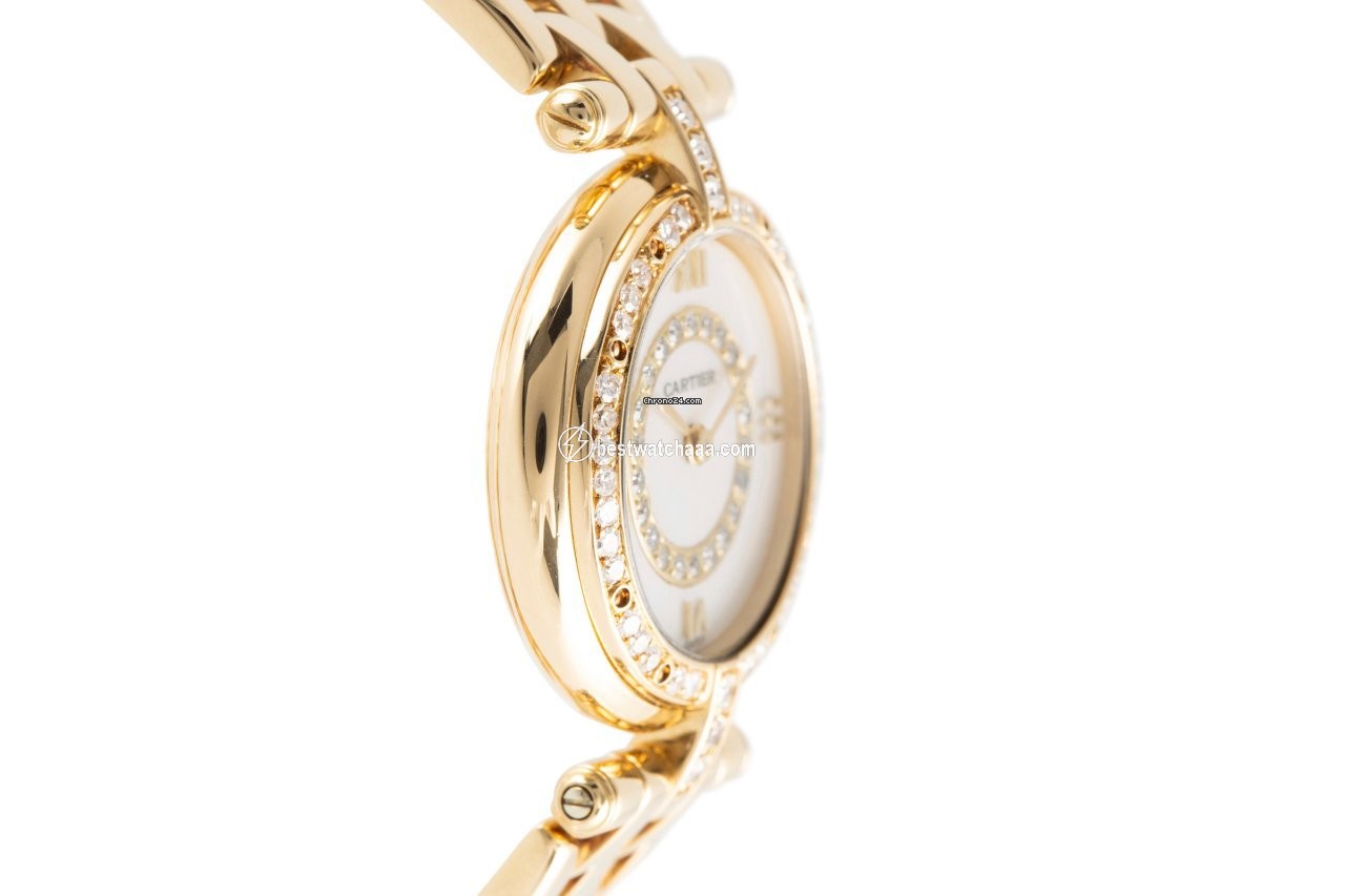 IMG_9081 Cartier Panthere Womens watch Quartz Yellow gold 6692 Replica 4