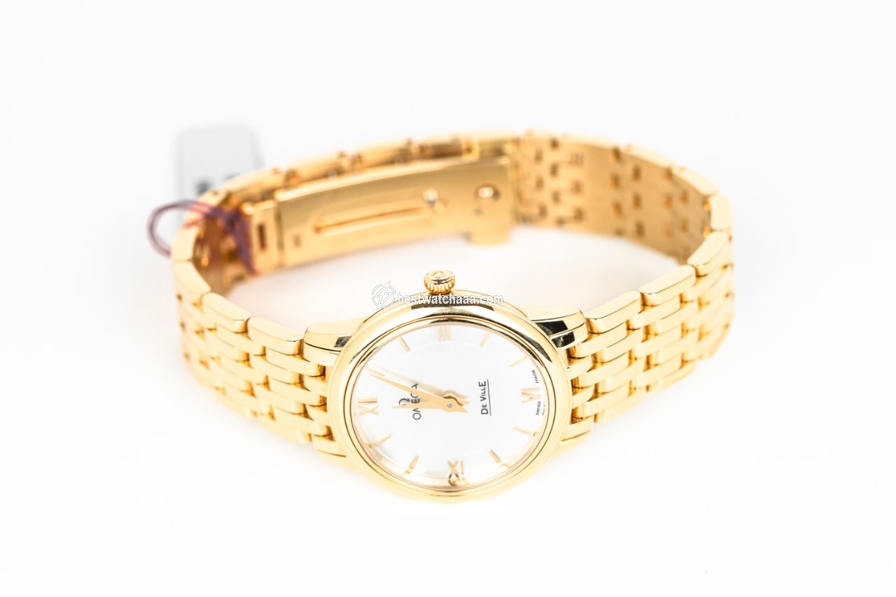 IMG_9081 Omega De Ville Prestige Womens watch Quartz Yellow gold 424.50.27.60.05.001 Replica 4