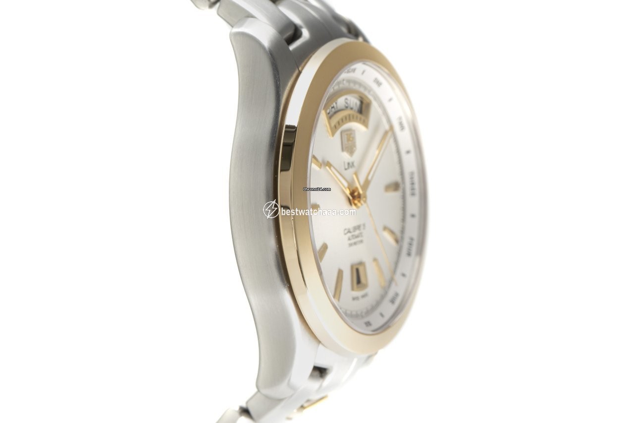 IMG_9081 TAG Heuer Link Calibre 5 Mens watch Unisex Automatic Gold Steel WJF2050 Replica 4