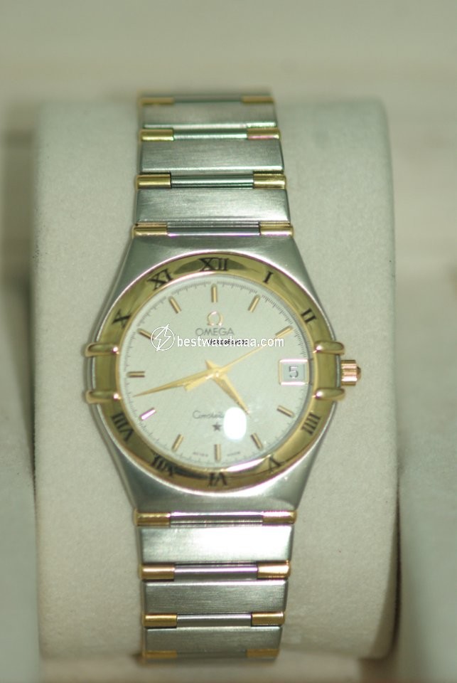 IMG_9081 Omega Constellation Mens watch Unisex Quartz Gold Steel 1312.30 Replica 4