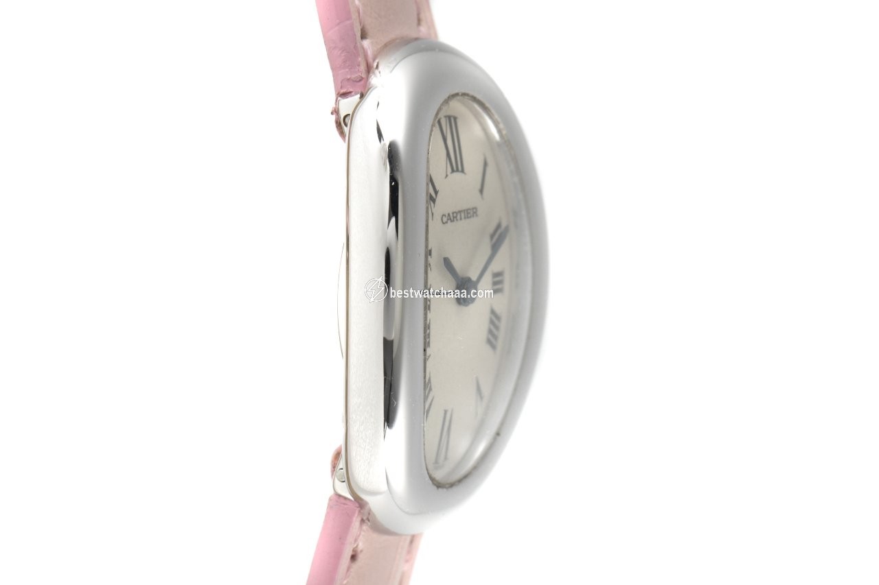 IMG_9081 Cartier Baignoire Womens watch Quartz White gold 1955 Replica 4