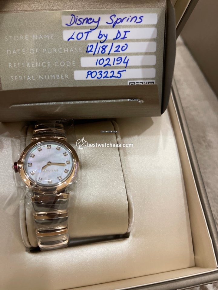 IMG_9081 Bulgari Lucea Womens watch Quartz Gold Steel 102194 Replica 4