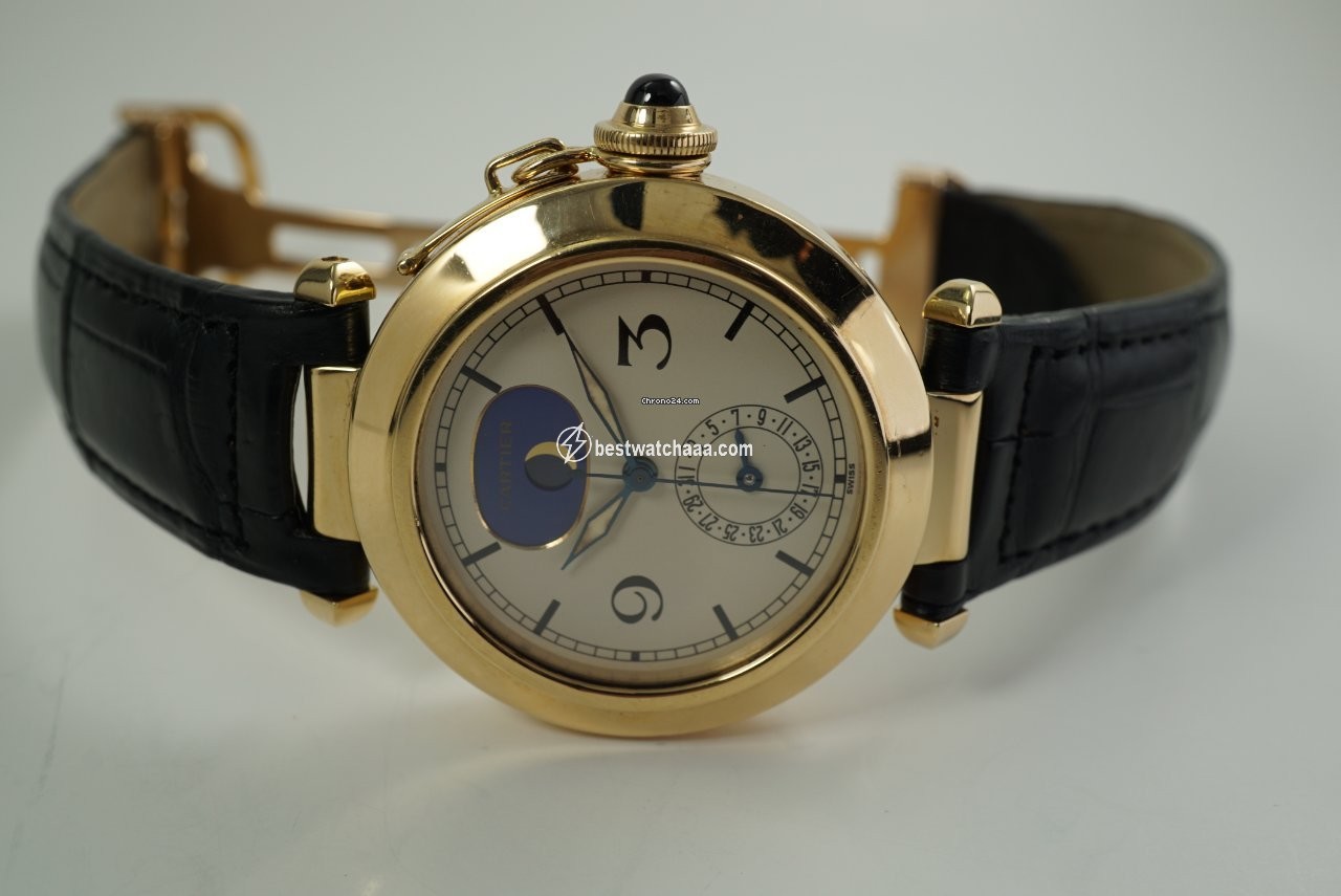 IMG_9081 Cartier Pasha Mens watch Unisex Quartz Yellow gold 30001 Replica 4