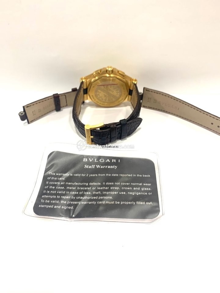 IMG_9081 Bulgari Diagono Mens watch Unisex Automatic Yellow gold DP42 Replica 4