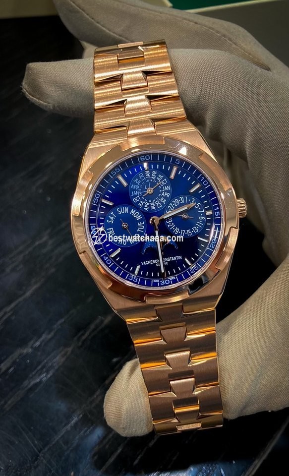 IMG_9081 Vacheron Constantin Overseas Mens watch Unisex Automatic Rose gold 4300V 120R-B509 Replica 4