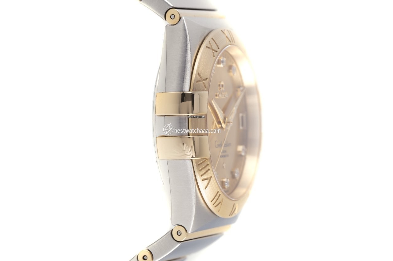 IMG_9081 Omega Constellation Men Mens watch Unisex Automatic Gold Steel 123.20.38.21.58.001 Replica 4
