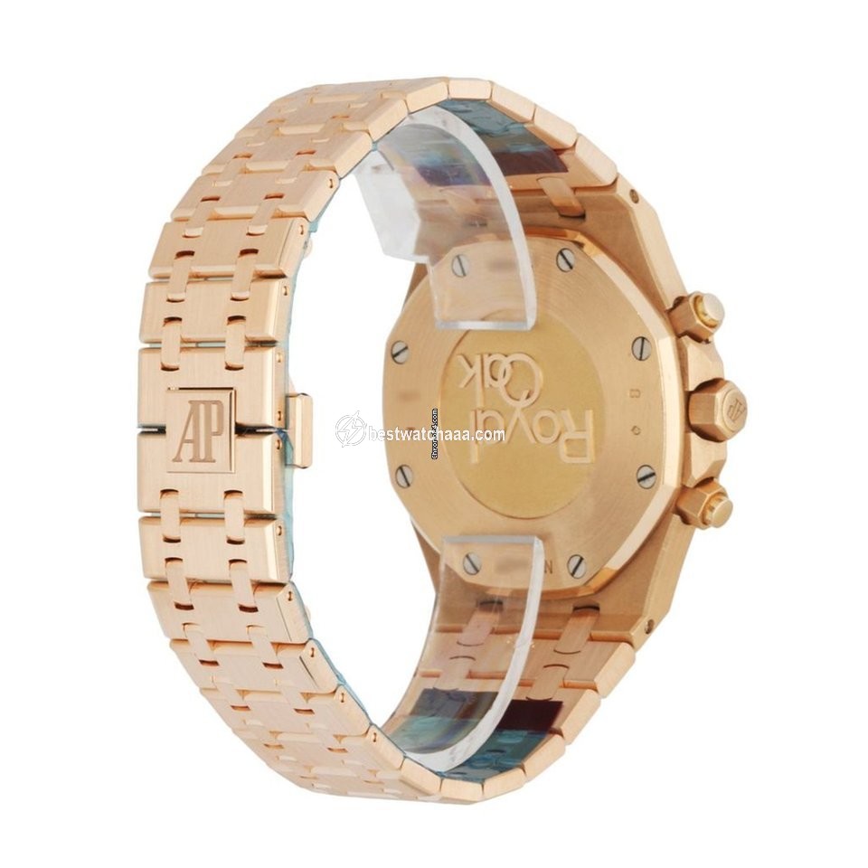 IMG_9081 Audemars Piguet Royal Oak Chronograph Mens watch Unisex Automatic Rose gold 26320OR Replica 4