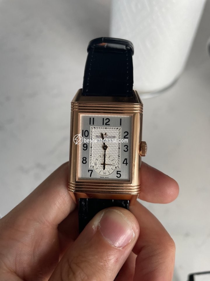 IMG_9081 Jaeger-LeCoultre Reverso Duoface Mens watch Unisex Manual winding Rose gold 3842520 Replica 4