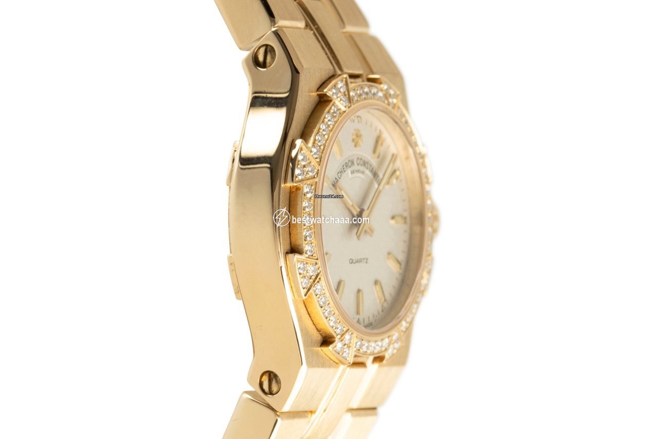 IMG_9081 Vacheron Constantin Overseas Womens watch Quartz Yellow gold 12050 Replica 4