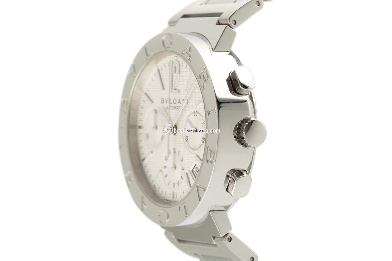 IMG_9081 Bulgari Bulgari Mens watch Unisex Automatic Steel BB 38 SS CH Replica 4