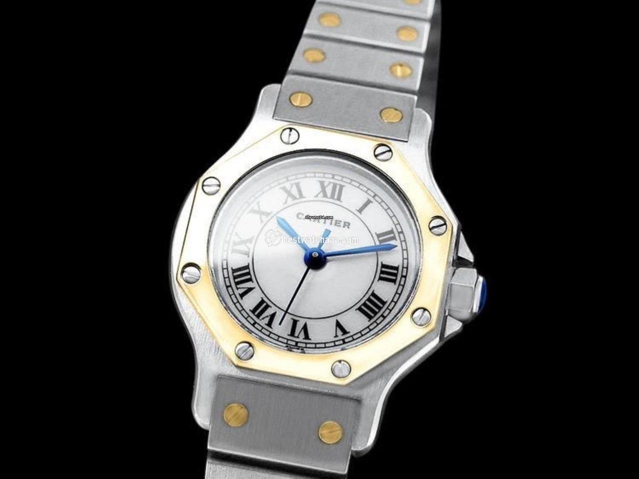 IMG_9081 Cartier Mens watch Unisex Automatic Gold Steel 8437ST Replica 4