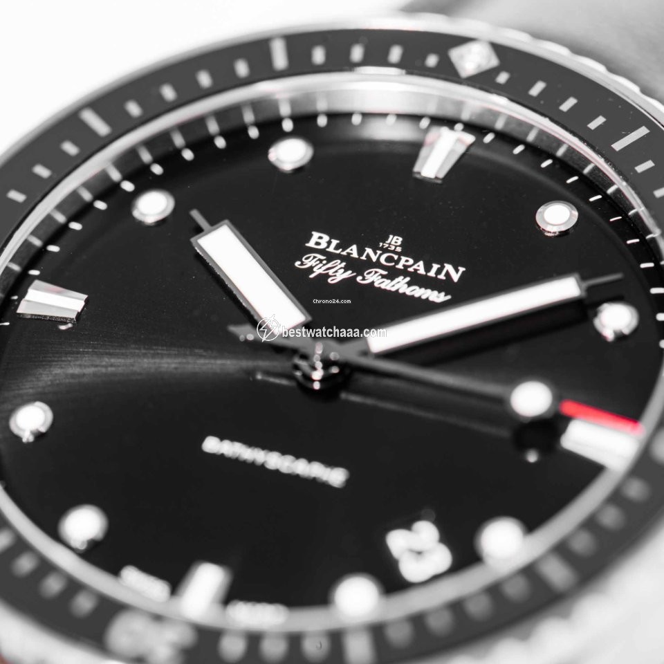 IMG_9081 Blancpain Fifty Fathoms Bathyscaphe Mens watch Unisex Automatic Titanium 5000-1230-B52A Replica 4