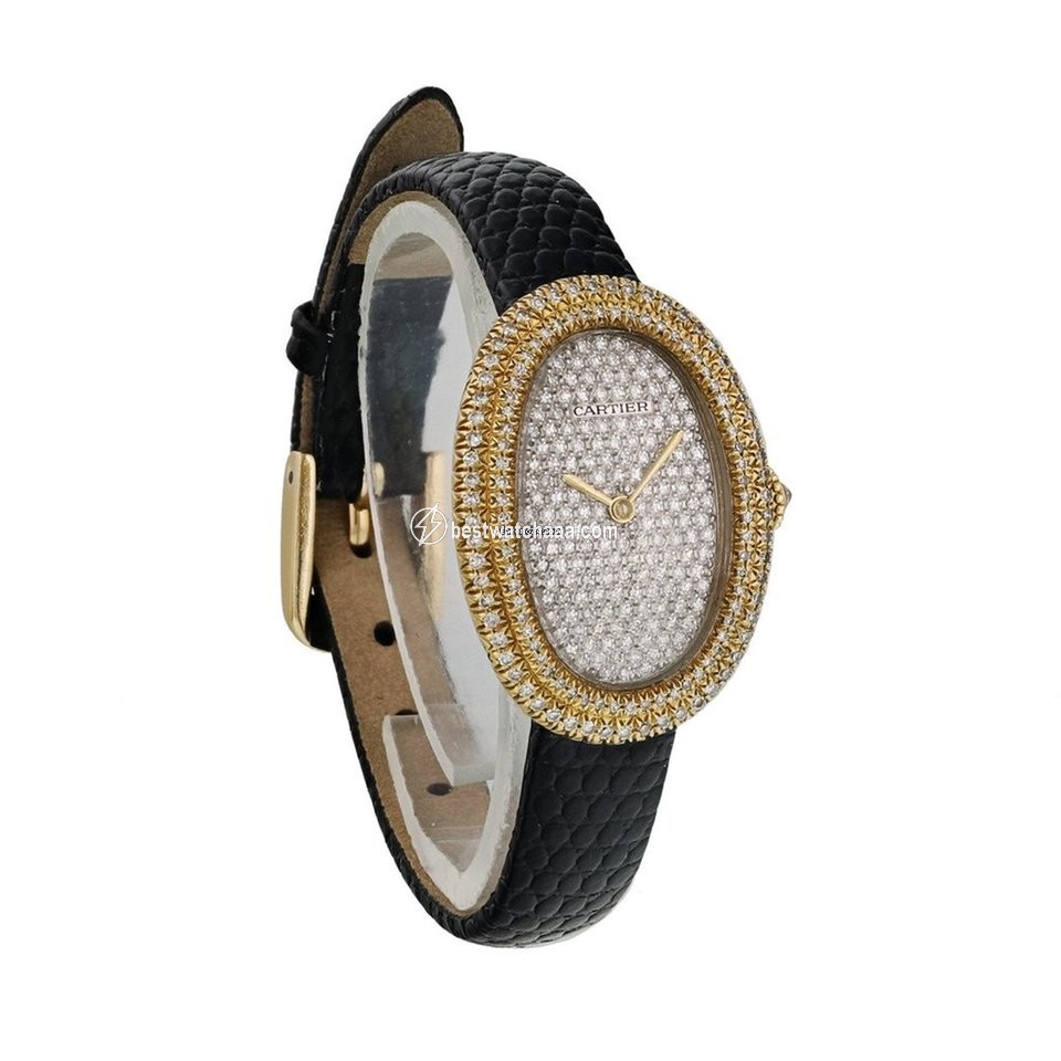 IMG_9081 Cartier Baignoire Womens watch Manual winding Yellow gold 7743 Replica 4