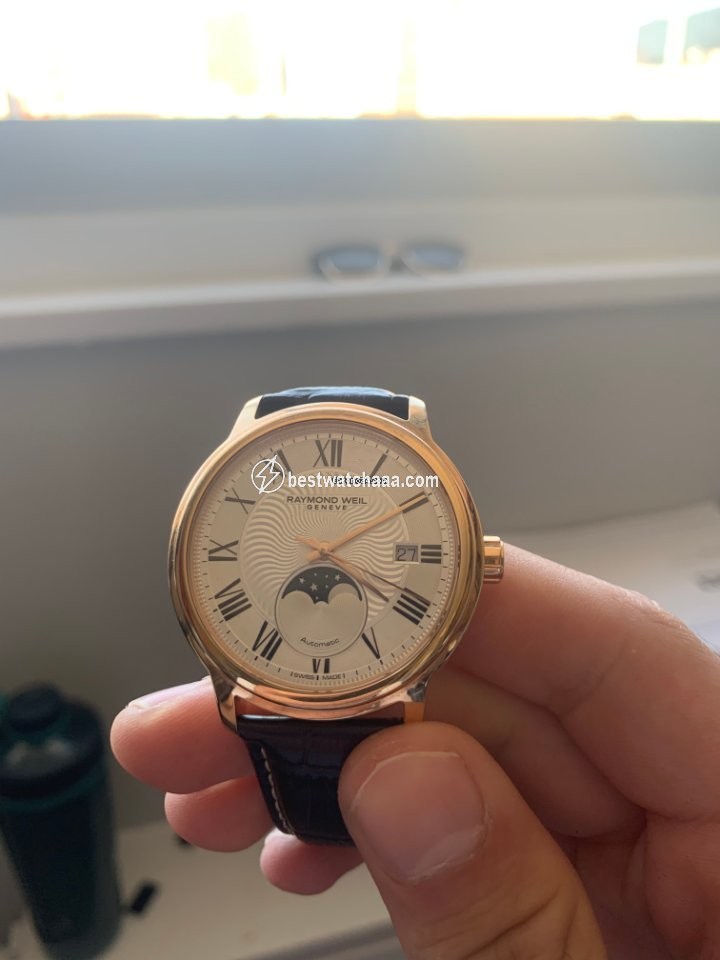 IMG_9081 Raymond Weil Maestro Mens watch Unisex Automatic Rose gold 2239-PC5-00659 Replica 4