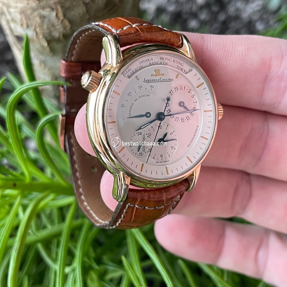 IMG_9081 Jaeger-LeCoultre Master Geographic Mens watch Unisex Automatic Rose gold 169.1.92 Replica 4