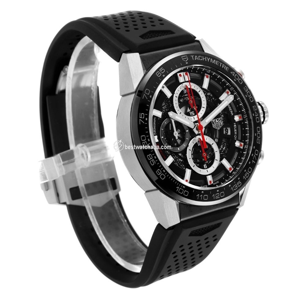 IMG_9081 TAG Heuer Carrera Calibre HEUER 01 Mens watch Unisex Automatic Steel CAR201V.BA0714 Replica 4