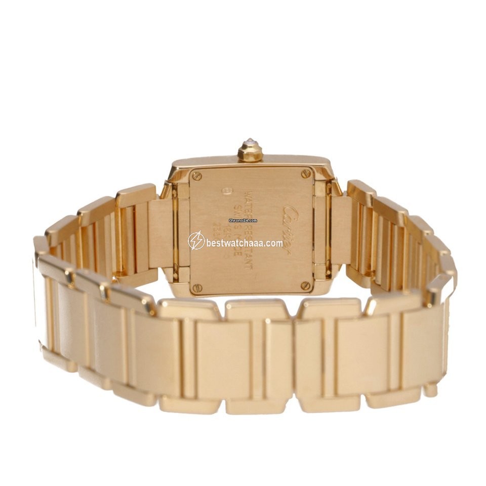 IMG_9081 Cartier Tank Francaise Womens watch Quartz Yellow gold 2364 Replica 4