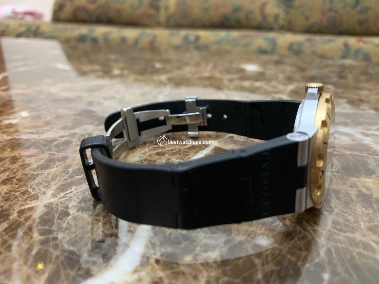IMG_9081 Bulgari Diagono Mens watch Unisex Automatic Gold Steel SD38SG Replica 4