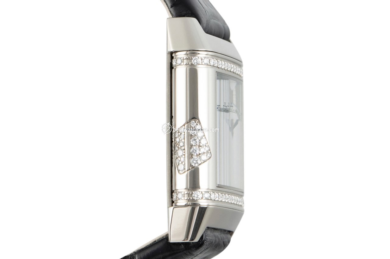 IMG_9081 Jaeger-LeCoultre Reverso Lady Womens watch Quartz White gold 265.3.08 Replica 4
