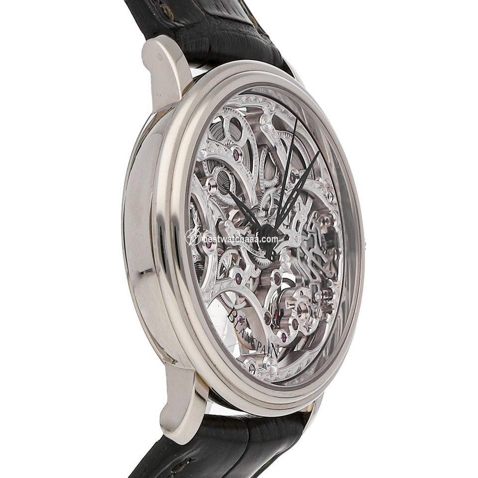 IMG_9081 Blancpain Mens watch Unisex Manual winding White gold 6633-1500-55B Replica 4
