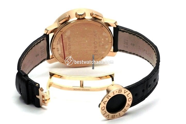IMG_9081 Bulgari Bulgari Mens watch Unisex Automatic Rose gold BBP42GLCH Replica 4